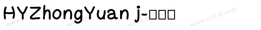 HYZhongYuan j字体转换